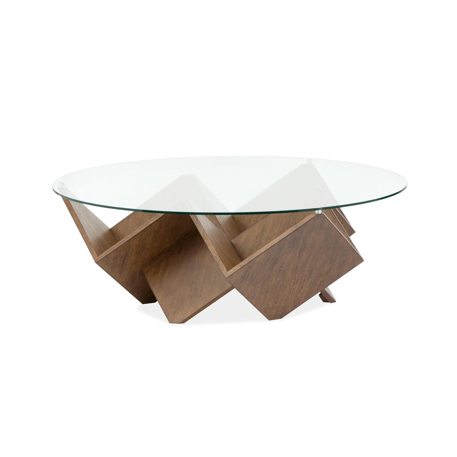 Magnussen Home Vector Russet Round Cocktail Table