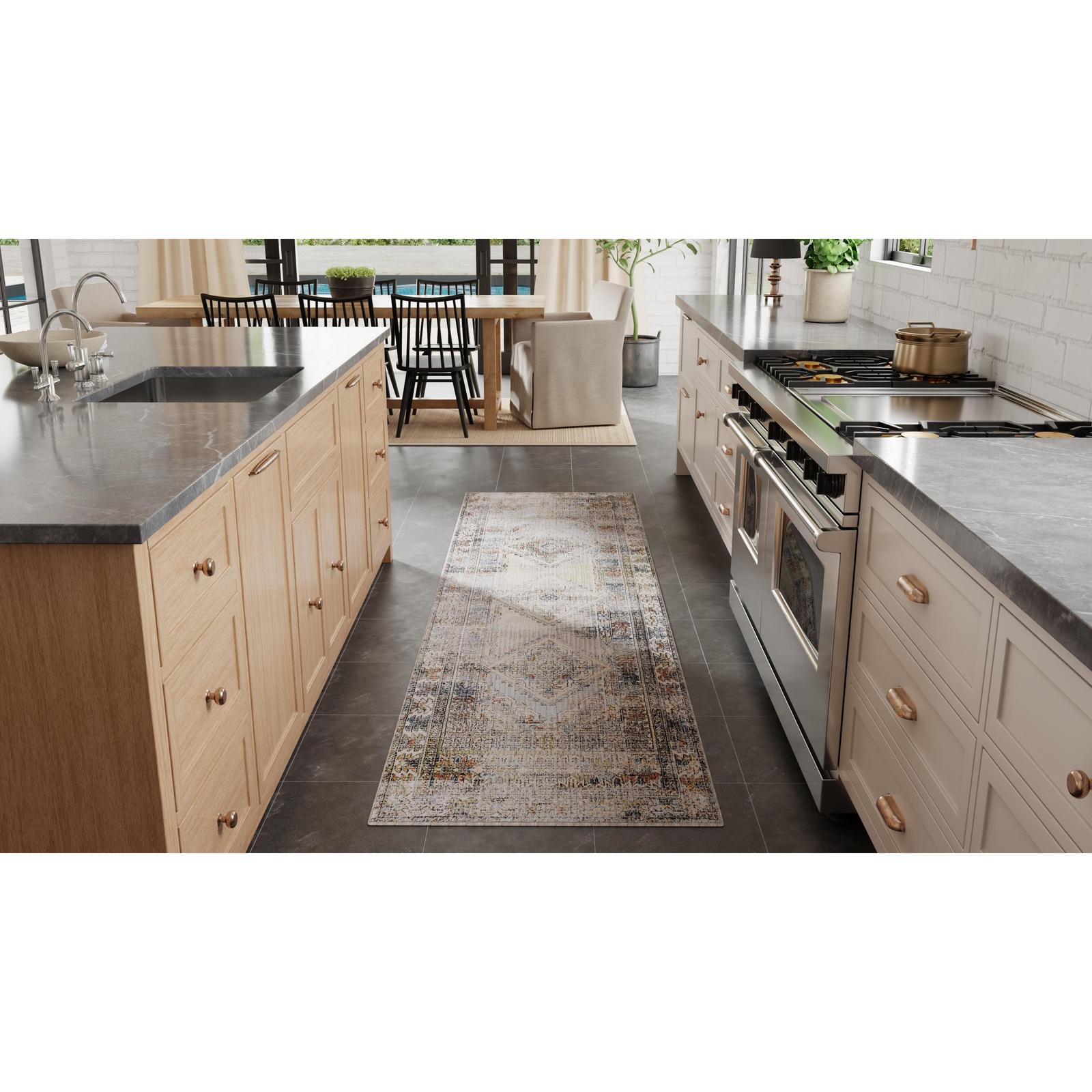 Feizy Melrose 39P0F Transitional Distressed Rug in Gray/Red/Blue