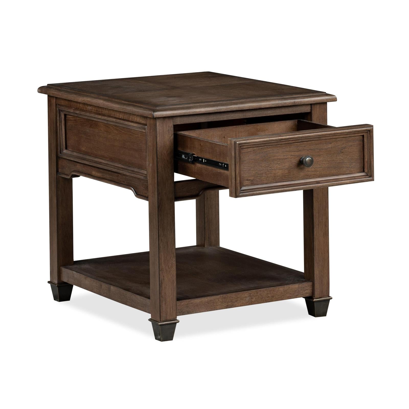 Magnussen Home Cormac Brown Rectangular End Table