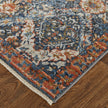 Feizy Kaia 39HRF Transitional Floral & Botanical in Blue/Orange/Ivory