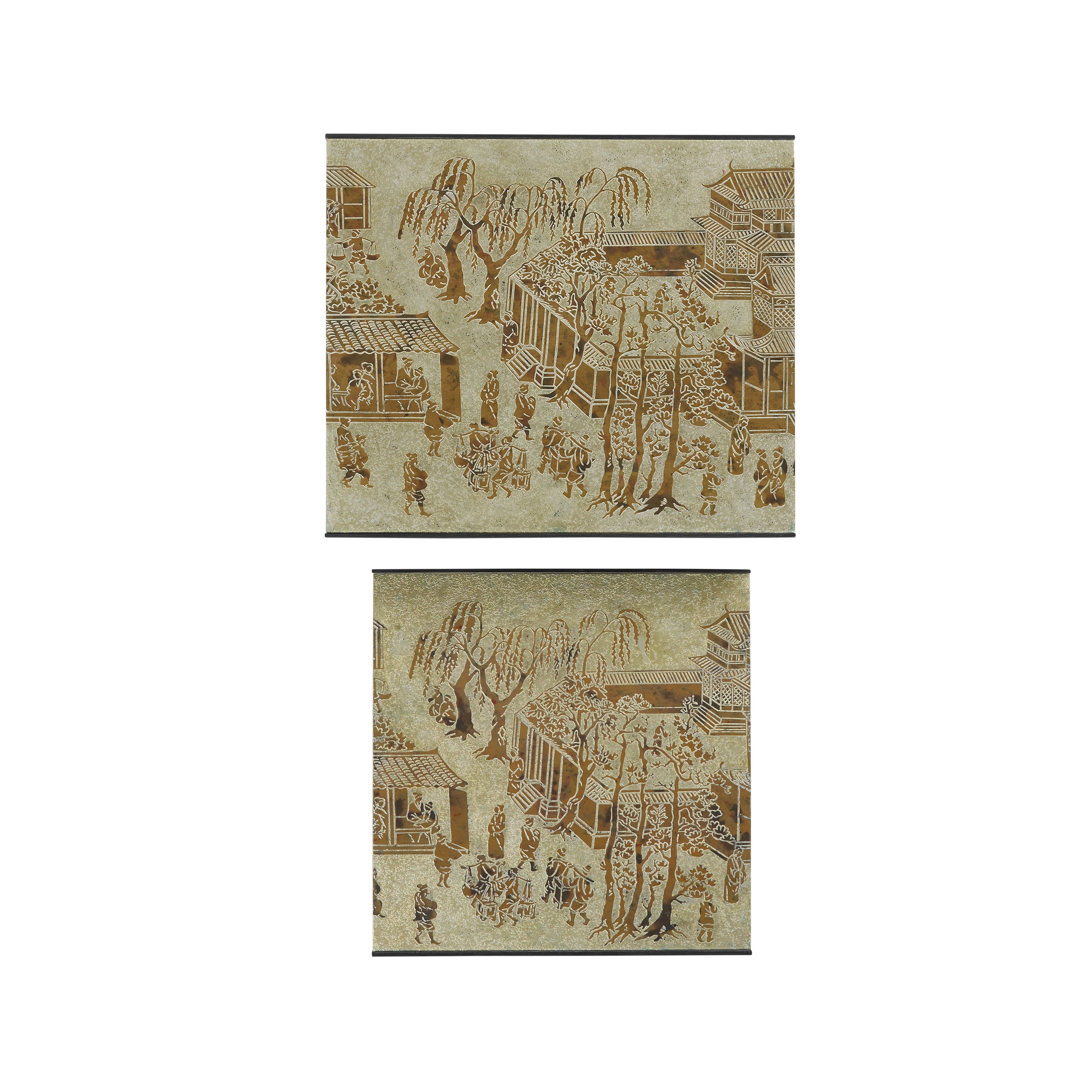 Jonathan Charles Fusion Chinoiserie Nesting Tables
