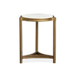 Magnussen Home Cassidy Aged Brass & Volakas Classic Round Accent Table