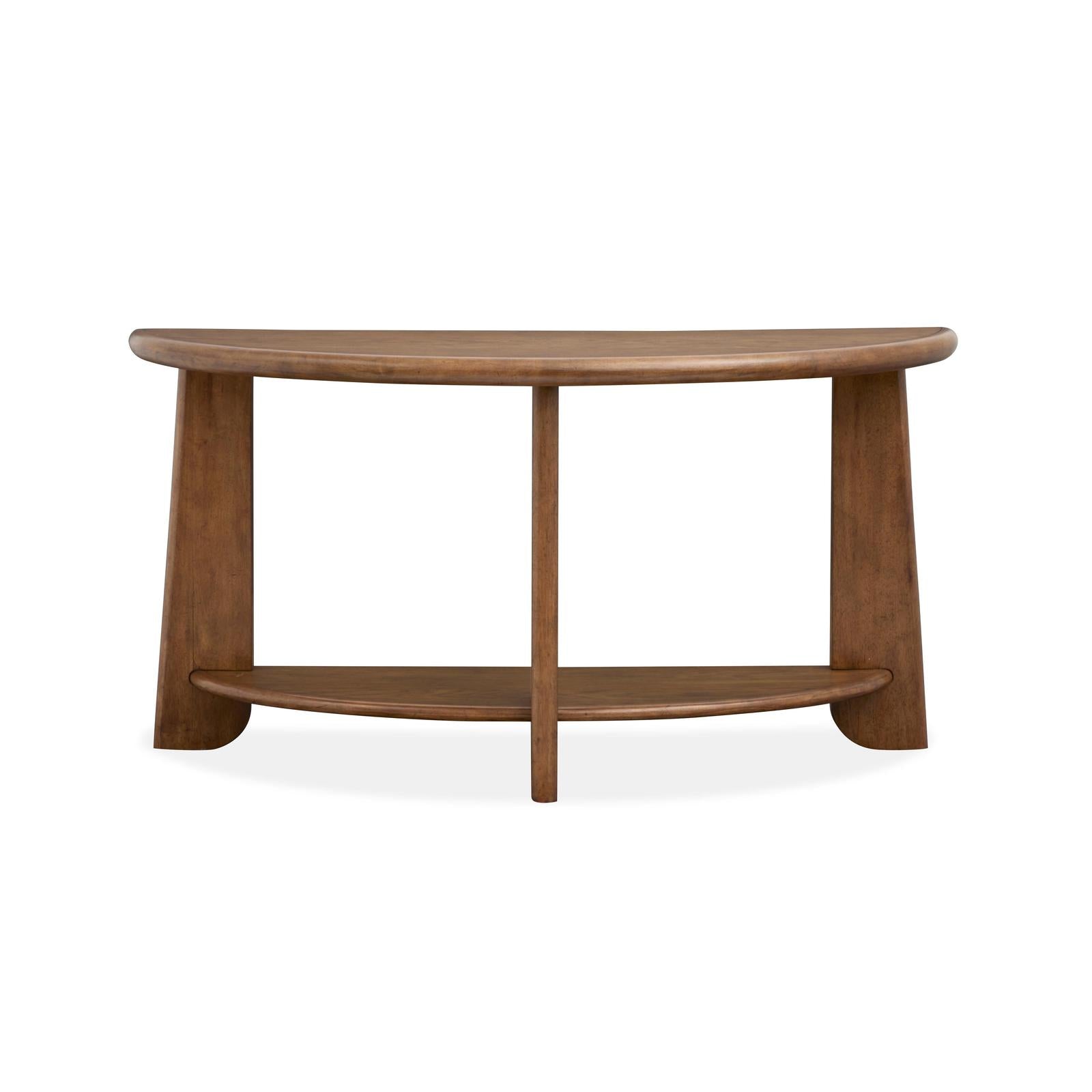 Magnussen Home Tanner Tawny Brown Demilune Sofa Table