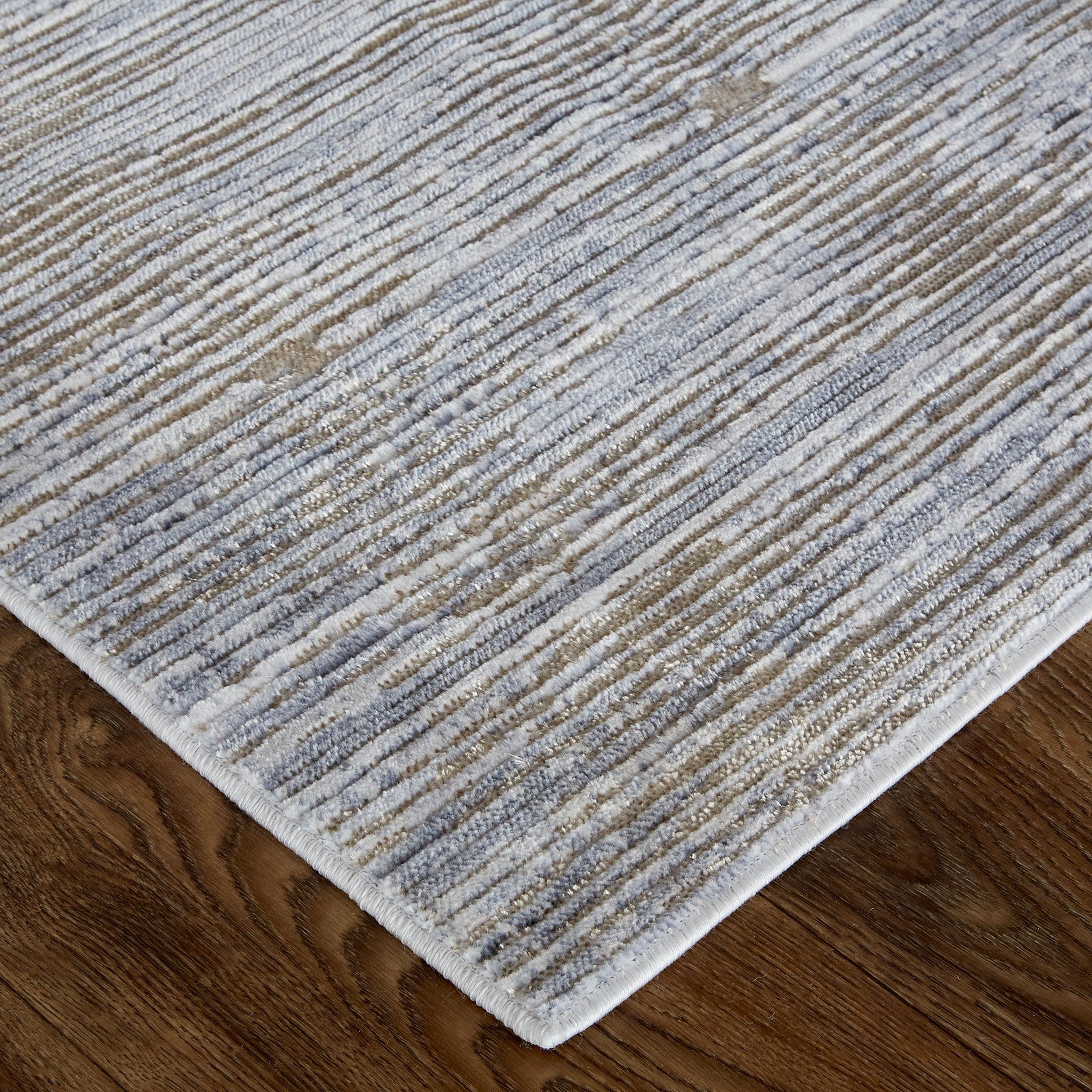 Feizy Laina 39GAF Transitional Distressed in Taupe/Silver/Tan