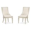 Magnussen Home Newport Alabaster Upholstered Arm Chair Set of 2