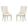Magnussen Home Newport Alabaster Upholstered Arm Chair Set of 2
