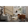 Feizy Mandana 39LYF Modern Abstract Rug in Brown/Ivory