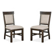 Magnussen Home Bellamy Peppercorn Side Chair Set of 2