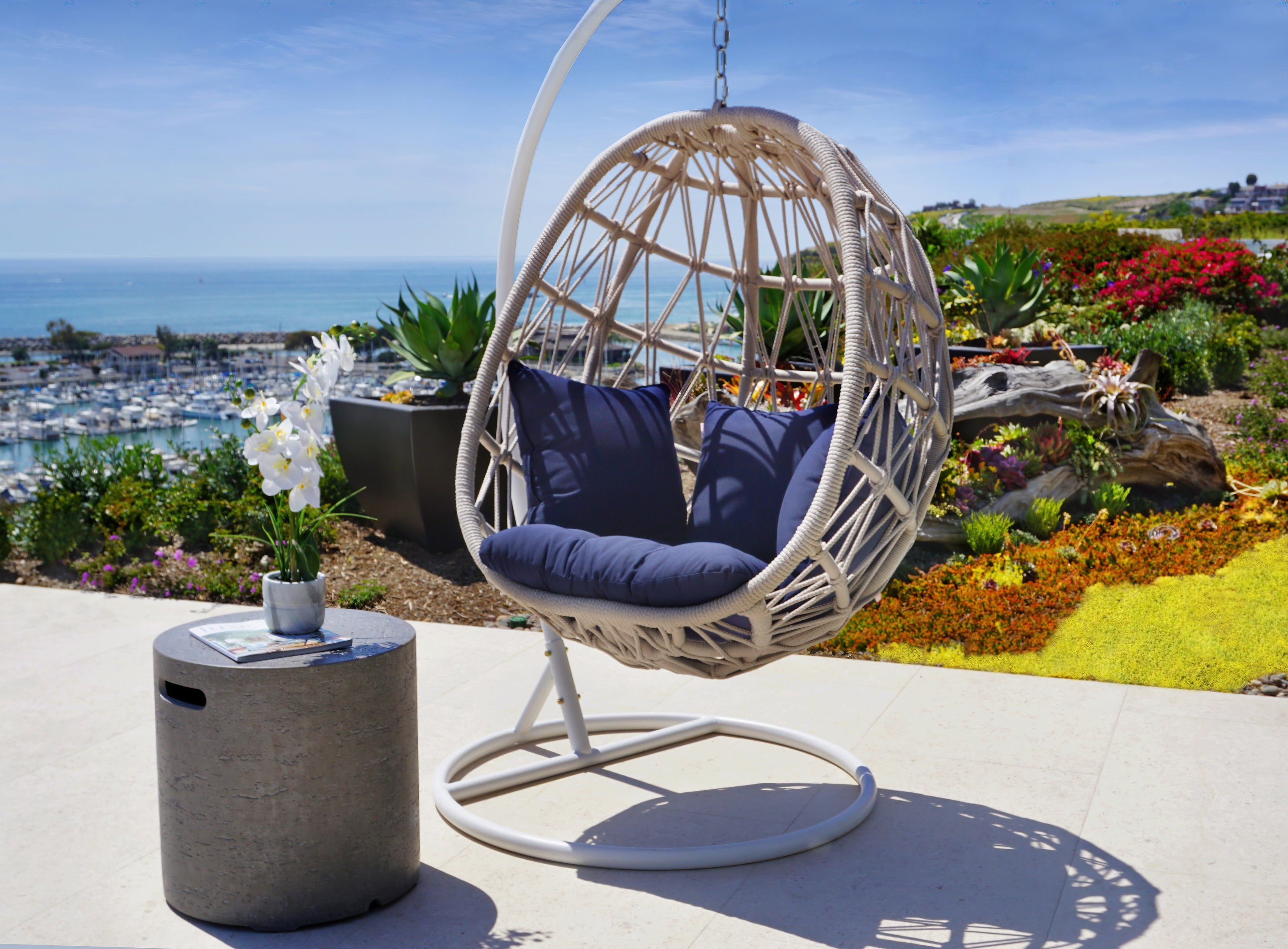 Sunset West Dana Rope Hanging Club Chair