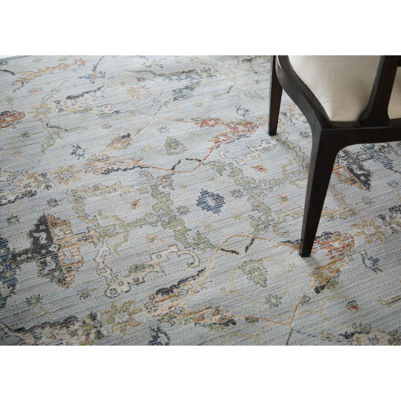 Feizy Melrose 39P4F Traditional Floral & Botanical Rug in Blue/Green/Ivory