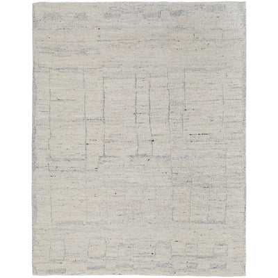 Feizy Navaro 8913F Modern Distressed Rug in Ivory/Gray/Blue