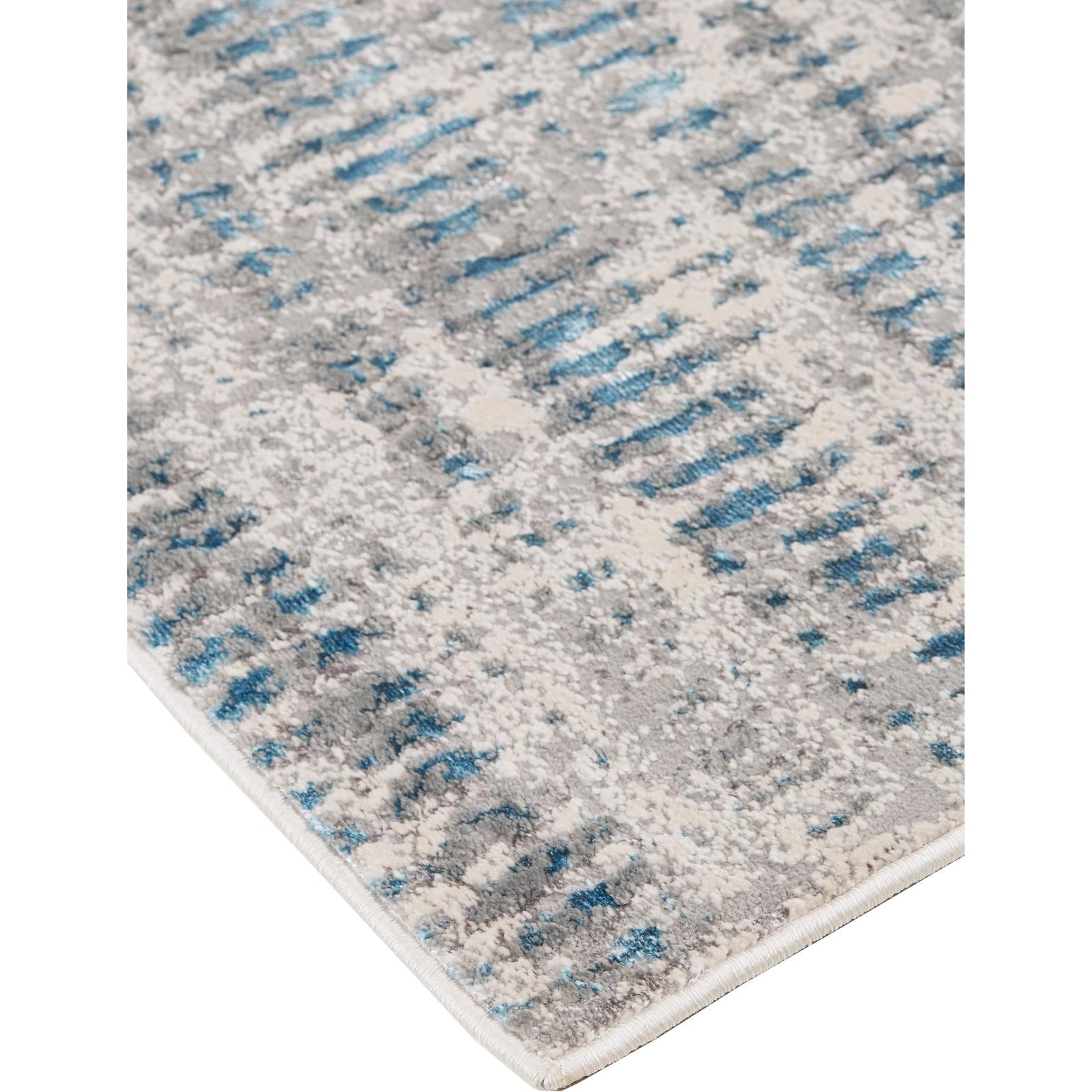 Feizy Azure 3402F Modern Abstract Rug in Blue/Gray/Ivory