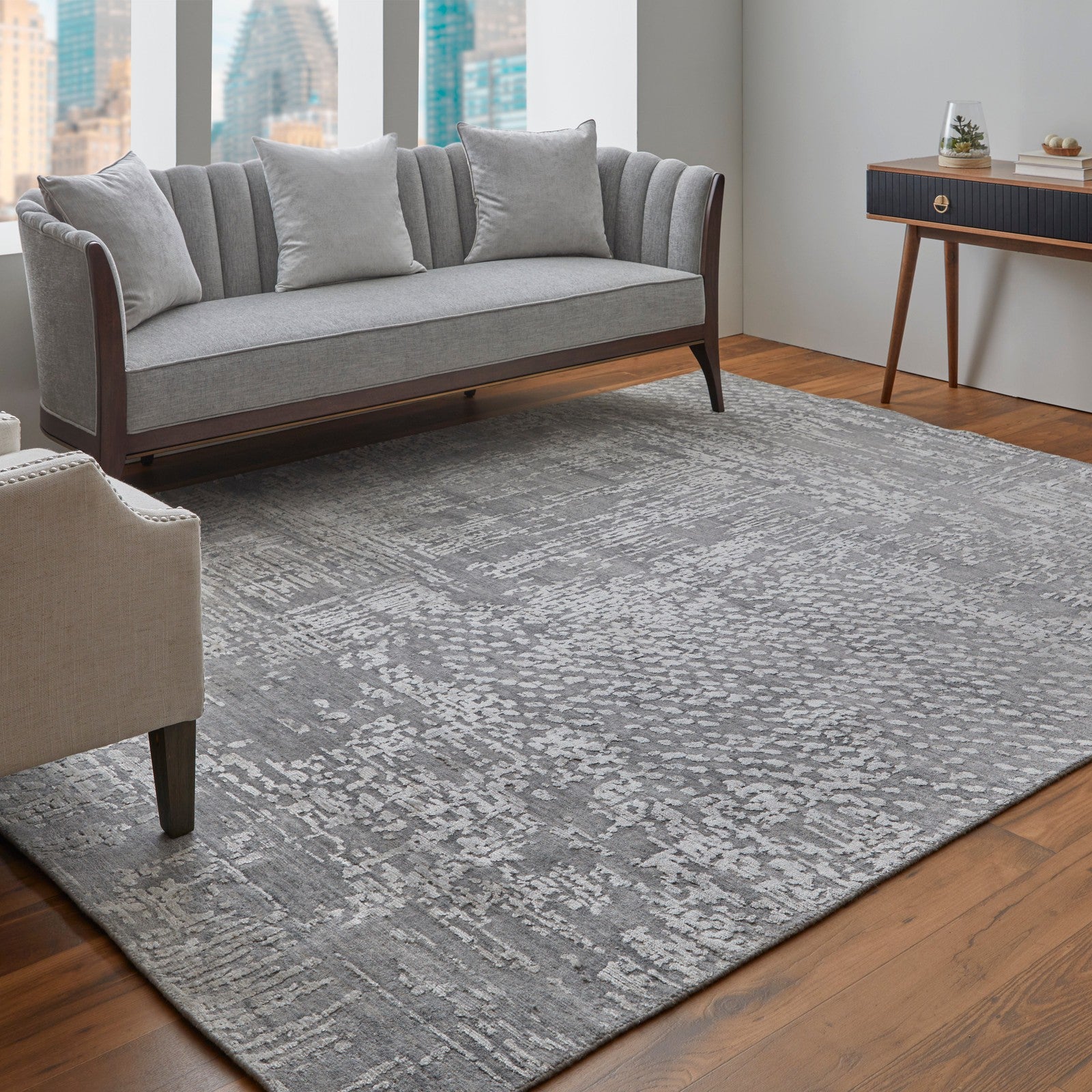 Feizy Eastfield 69A9F Modern Abstract in Gray