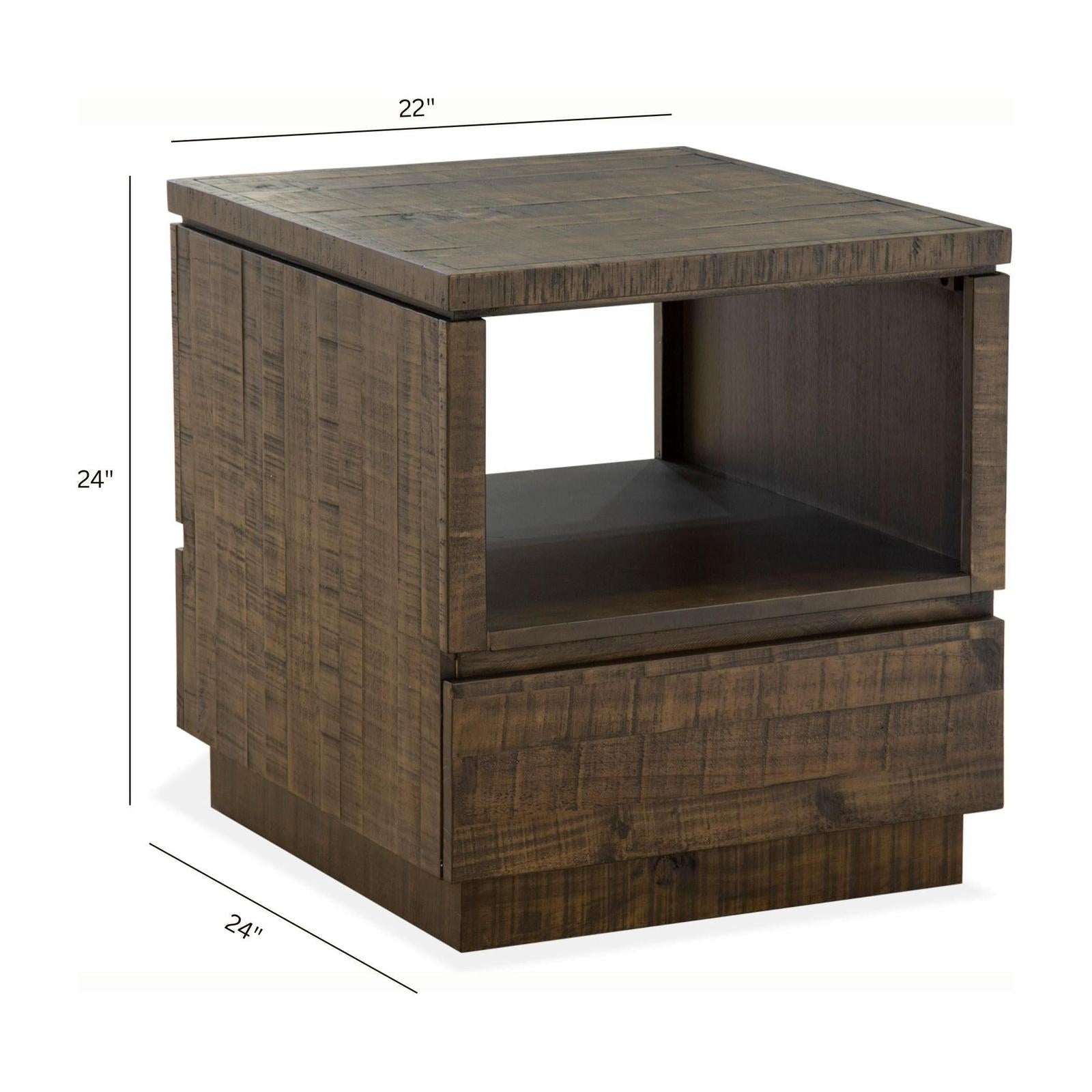 Magnussen Home Baisden Tobacco Rectangular End Table