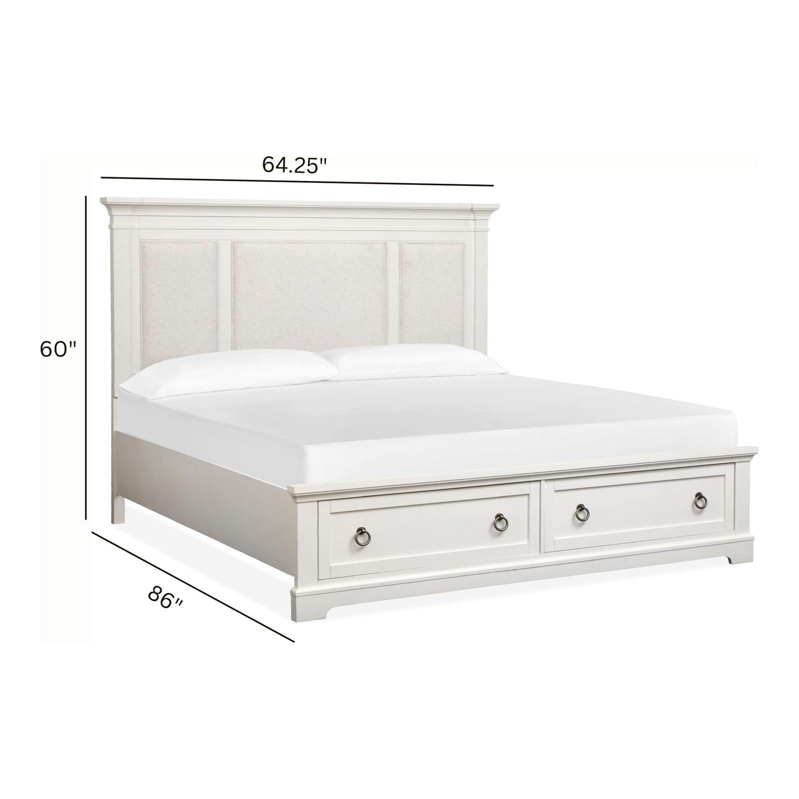 Magnussen Home Kingston Whisper White & Cerused Nutmeg Bed