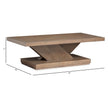 Magnussen Home Lansbury Antique Wheat Rectangular Cocktail Table With Casters