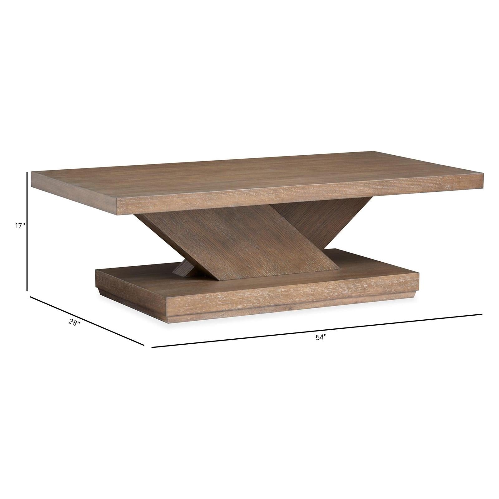 Magnussen Home Lansbury Antique Wheat Rectangular Cocktail Table With Casters