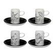 Vista Alegre Fado Coffee Cups & Saucers - Set of 4