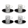 Vista Alegre Fado Coffee Cups & Saucers - Set of 4