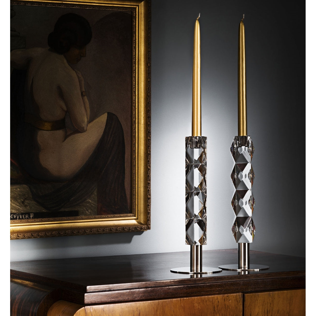 Vista Alegre Diamanti Candlestick with Metal Foot