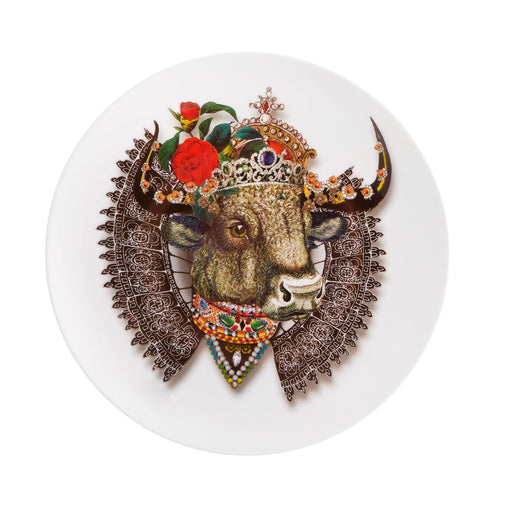 Vista Alegre Christian Lacroix - Love Who You Want Dessert Plate "Queenbull" By Christian Lacroix
