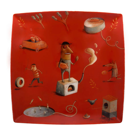 Vista Alegre 2I Square Plate By Joao Vaz Carvalho