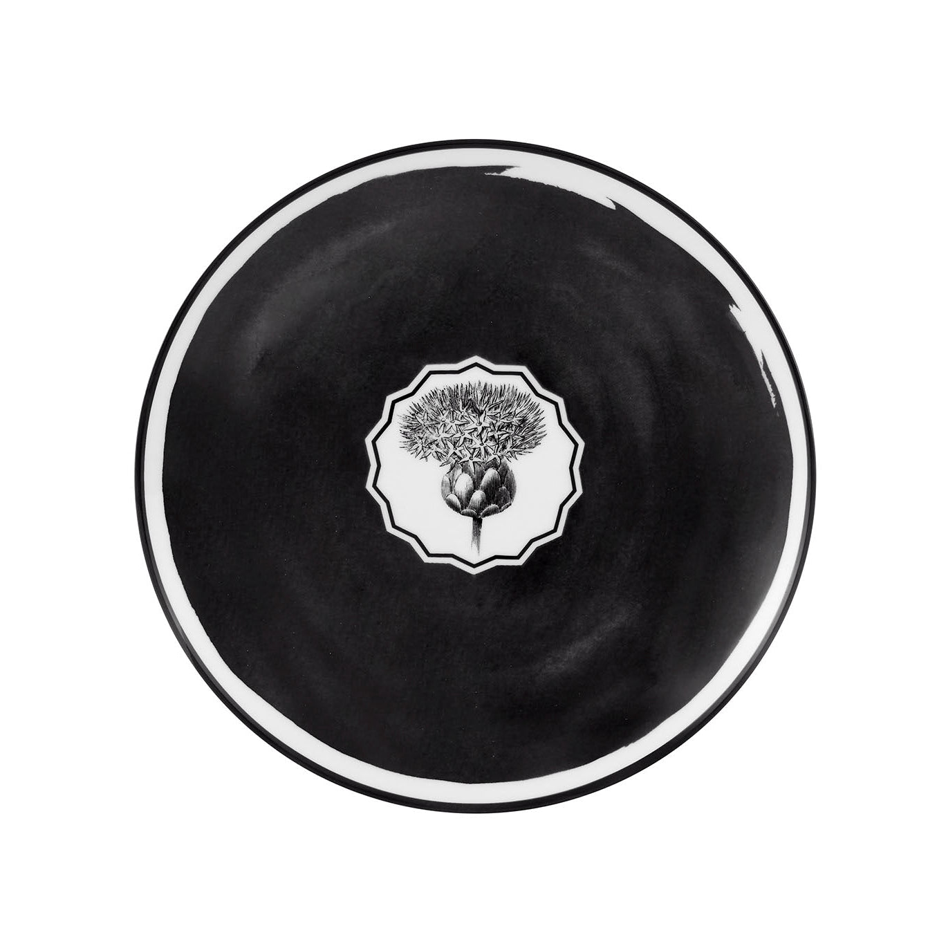 Vista Alegre Christian Lacroix - Herbariae Dessert Plate Black By Christian Lacroix