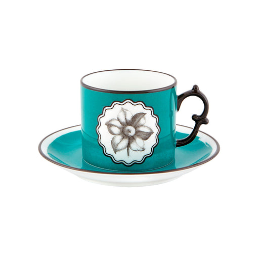 Vista Alegre Christian Lacroix - Herbariae Tea Cup And Saucer Peacock By Christian Lacroix