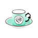Vista Alegre Christian Lacroix - Herbariae Coffee Cup And Saucer Green By Christian Lacroix