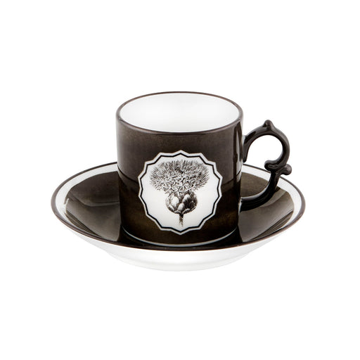 Vista Alegre Christian Lacroix - Herbariae Coffee Cup And Saucer Black By Christian Lacroix