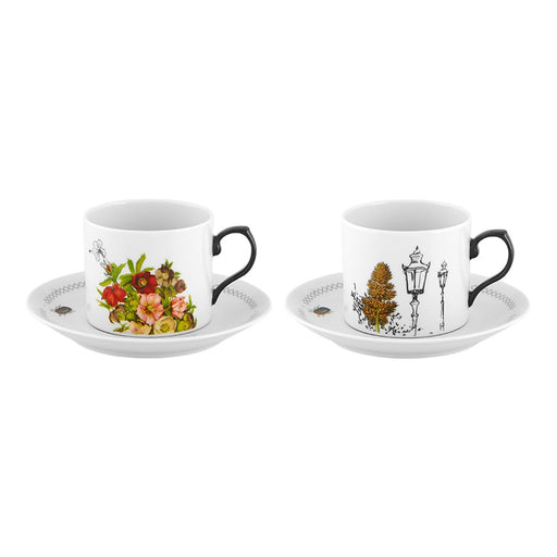 Vista Alegre Petites Histoires Tea Cup & Saucers - Set of 2