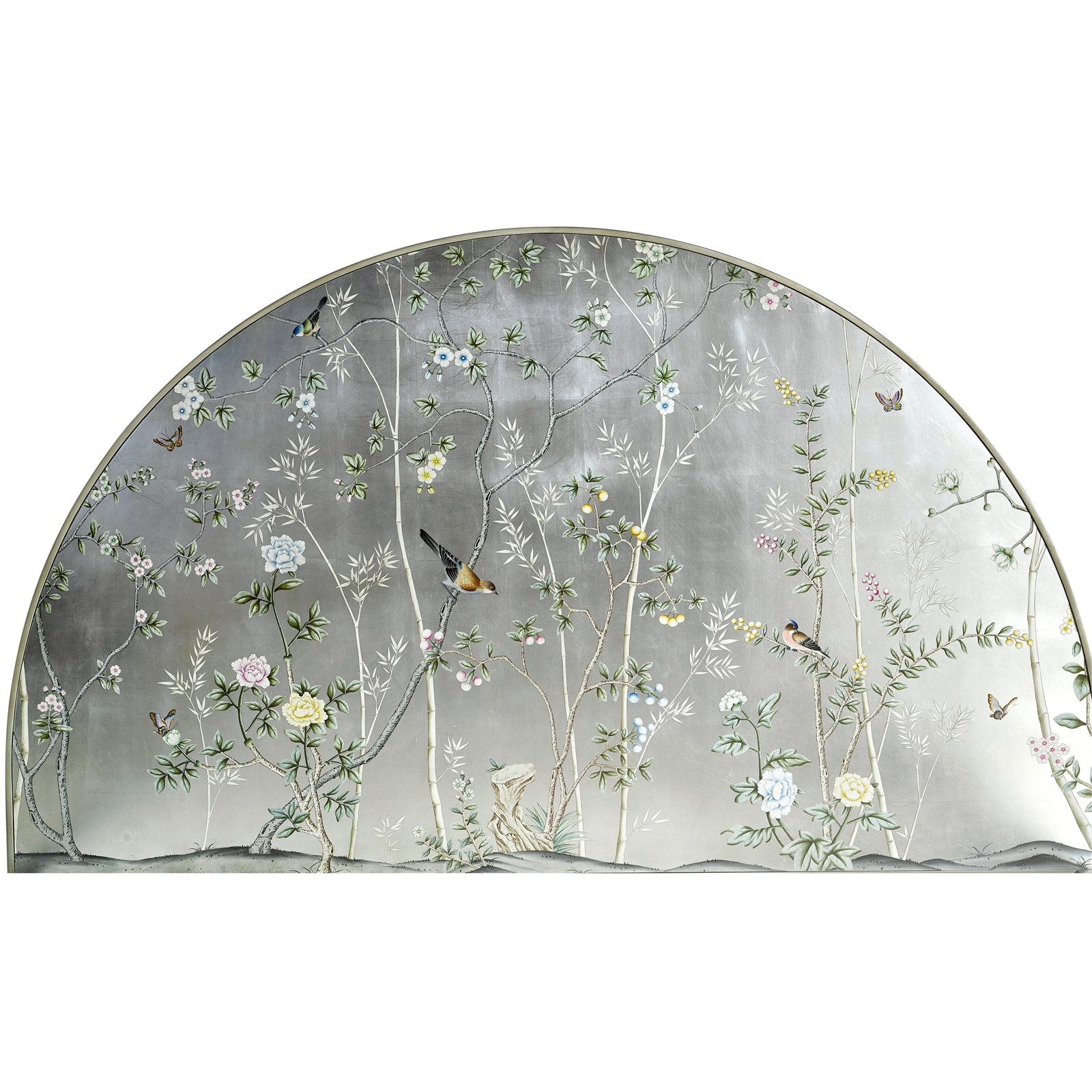 Jonathan Charles Shimmering Moon Half Round Panel Bed