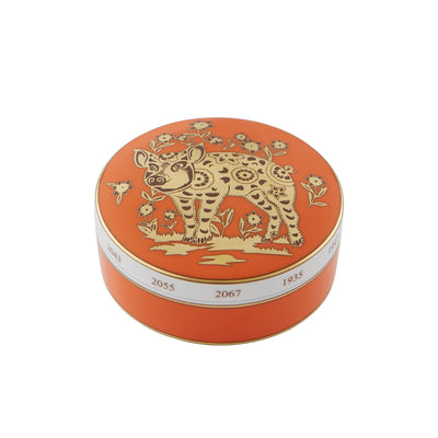 Vista Alegre Golden Large Round Box Pig