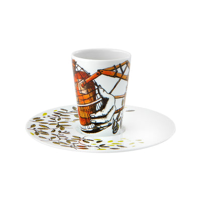 Vista Alegre Escape Goat Espresso cup and saucer XII