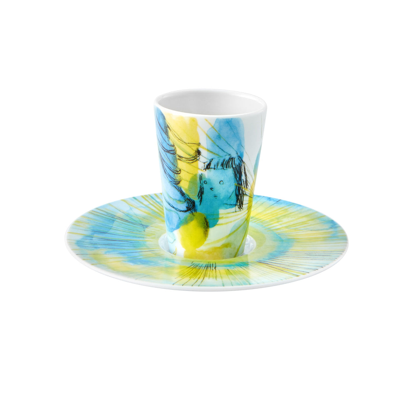 Vista Alegre Escape Goat Espresso cup and saucer XVI