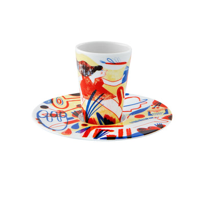 Vista Alegre Escape Goat Espresso cup and saucer XXXII