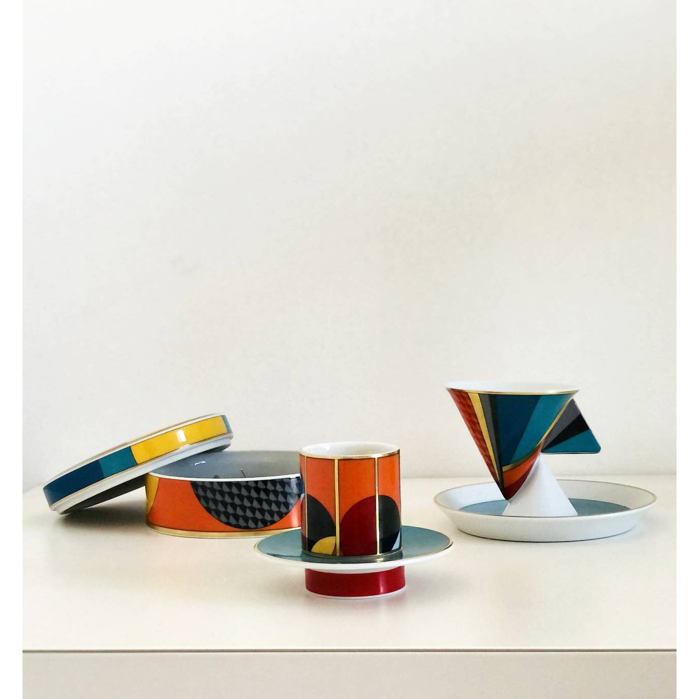 Vista Alegre Futurismo Espresso Cups And Saucers - Set of 4