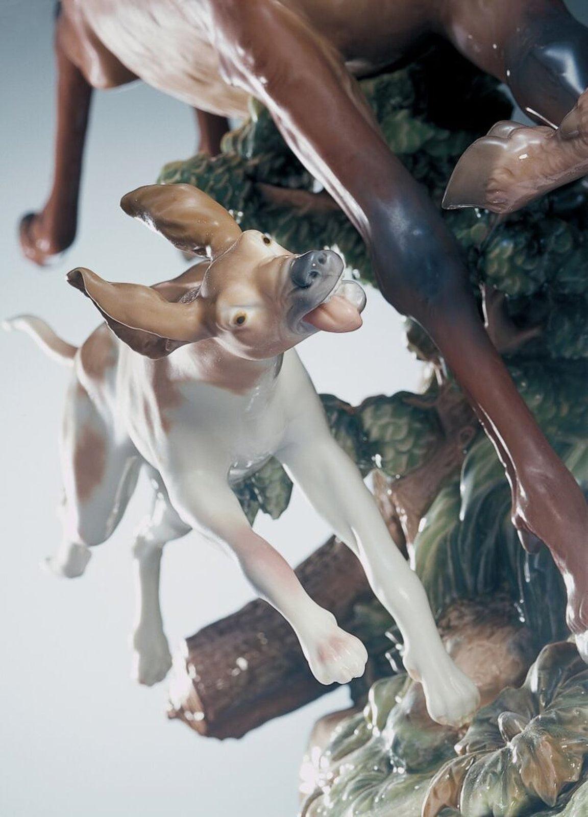 Lladro Pursued Deer Sculpture - Limited Edition