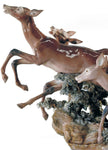 Lladro Pursued Deer Sculpture - Limited Edition