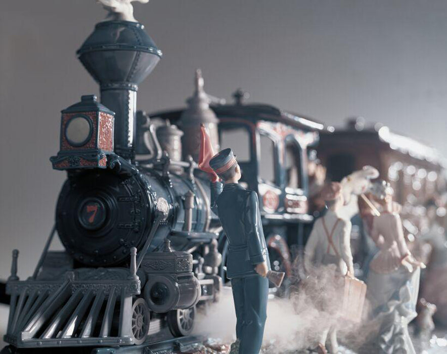 Lladro A Grand Adventure Train Sculpture - Limited Edition