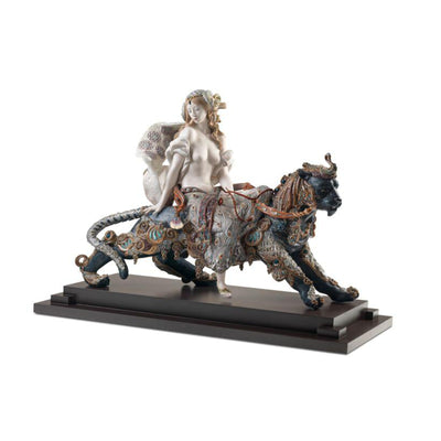 Lladro Bacchante on A Panther Woman Sculpture - Limited Edition