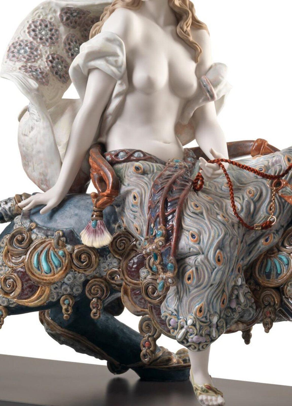 Lladro Bacchante on A Panther Woman Sculpture - Limited Edition