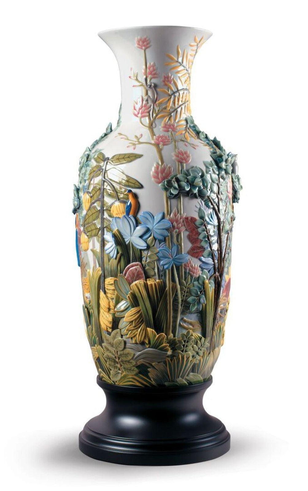 Lladro Paradise Vase Animal Life Figurine - Limited Edition