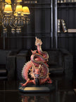 Lladro Protective Dragon Sculpture Golden Luster and Red - Limited Edition