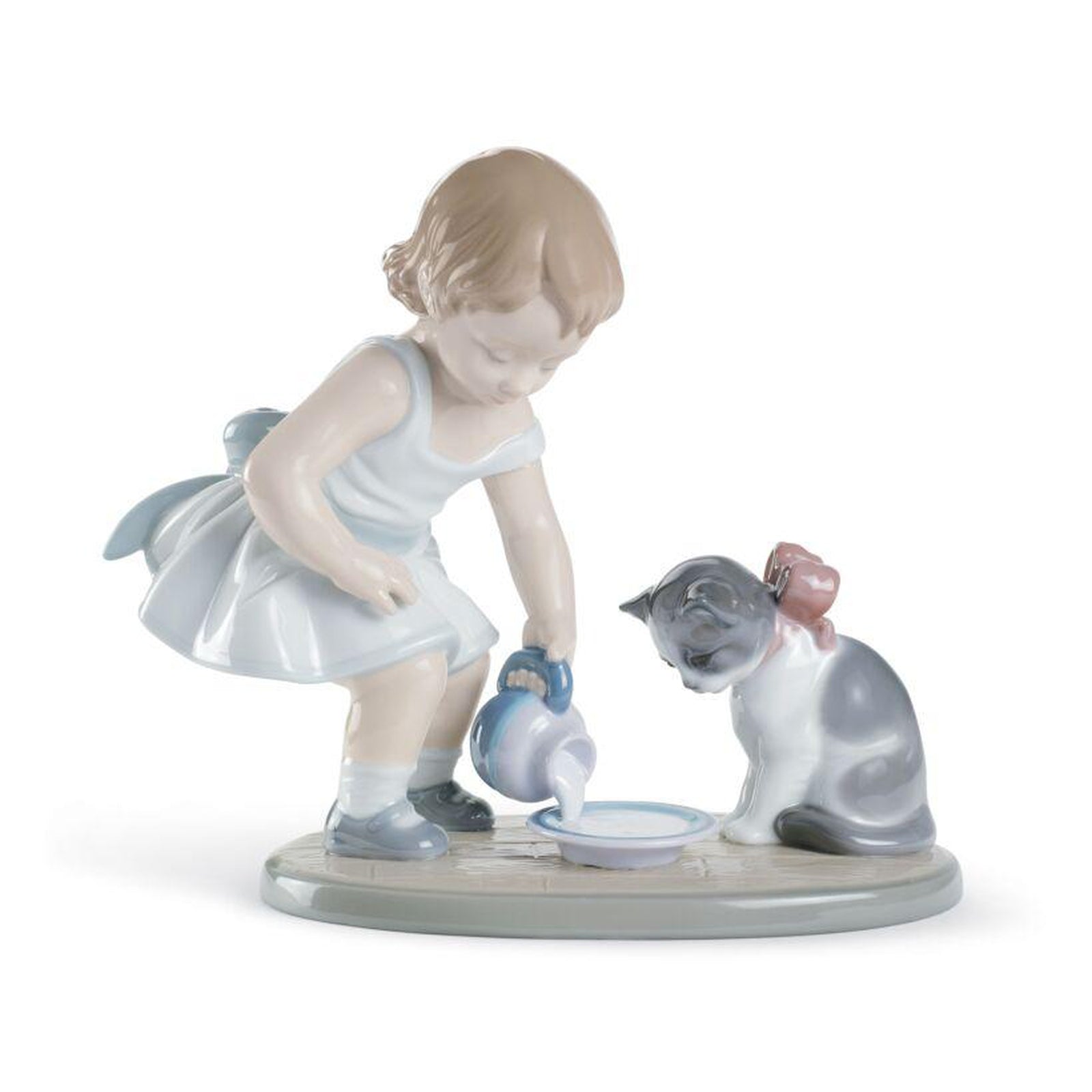 Lladro Kitty's Breakfast Time Figurine