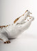 Lladro Crocodile Figurine White and Copper