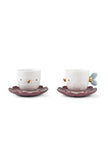 Lladro Set Of 2 Cups And Saucers Kawki