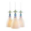 Lladro Mademoiselle Round Canopy 3 Lights Sharing Secrets Ceiling Lamp US