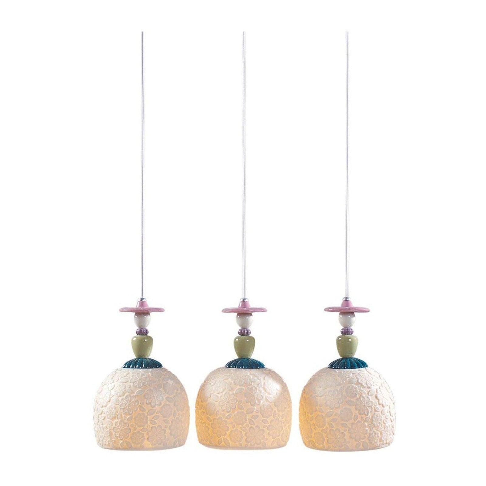 Lladro Mademoiselle Lineal Canopy 3 Lights Gazing at The Ocean Ceiling Lamp US