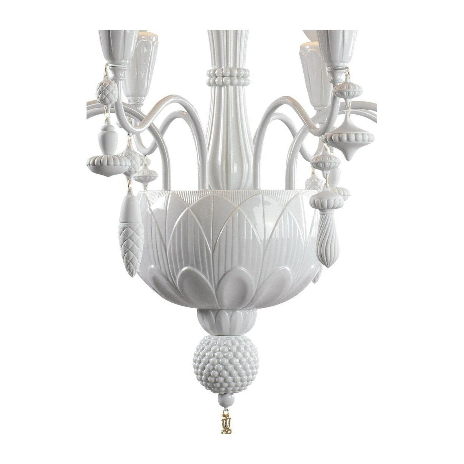 Lladro Ivy and Seed 8 Lights Chandelier Flat Model US
